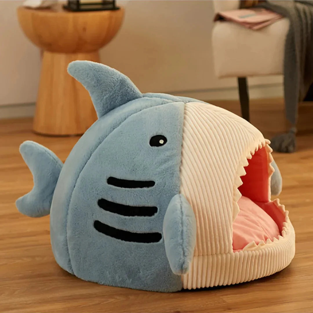 Luxury Plush Shark Pet Bed